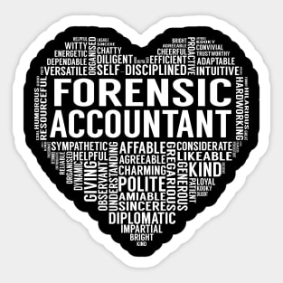 Forensic Accountant Heart Sticker
